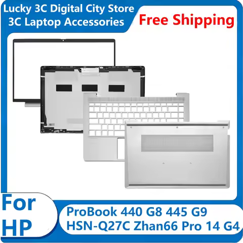 New For HP ProBook 440 445 G8 G9 HSN‑Q27C Zhan66 Pro 14 G4 Laptop LCD Back Cover/Front Bezel/Palmres