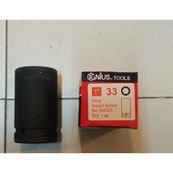 MATA Deep impact socket 1" x 33mm long socket wrench