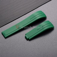 Arc Rubber Watchband 20 21mm 22mm for Rolex Daytona Yacht-Master Ultra Flexible Comfortable Silicone
