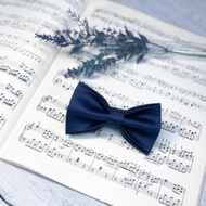 Dark Blue Bow Tie - 2nd Anniversary Gift - Groomsmen Blue Tie - Big Brother Gift