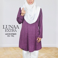 TUDIAA LUNAA EXTRA Plus Size Tshirt Sukan Muslimah Microfiber Jersey Two Tone Color