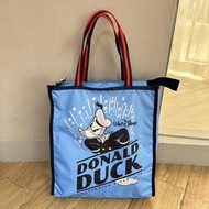 日本 LeSportsac X DISNEY DONALD DUCK 唐老鴨 淺藍色帆布 LG BOOK TOTE 側咩袋