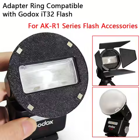 Flash Magnetic Adapter Ring Compatible with Godox iT32, Support AK-R1 AK-R11 AK-R16 Light Modifier A