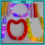 Mainan Anak-anak Pop Pipes Berlampu LED/Fidget Pop Tubes Mainan Sensorik/Pop Tube Berlampu