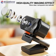 DREAMFOREST 1080P 2K 4K Webcam Mini Camera Full HD Webcam with Microphone 30fps USB Web Cam for Auto