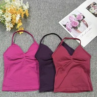 2026Dfyne Impact Long Halterneck Top Sports Yoga Vest Ladies Fitness Sling Halter Bra Women COD New 