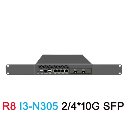 Partaker 1U Rack Mini PC Intel i3-N305 DDR5 2x10G SFP+ 4x i226-V 2.5G M.2 NVMe AES-NI Network Router
