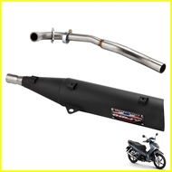 ◰ ◭ ❡ Apido Muffler Pipe 1set V4 For Wave100/110/125 1 Set Honda Click 125i Motorcycle Accessories