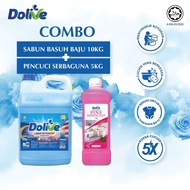 Dolive Combo Pencuci Baju (10kg) + Pencuci Tandas (1kg) - Terbaik Untuk Pembersihan Rumah  (2 Botol)