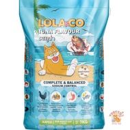 Lola&Co อาหารเม็ดแมว สำหรับแมวโต ปราศจากผลพลอยได้ อุดมด้วยผลไม้ 5 สี ดีต่อสุขภาพ ยกกระสอบ 7 kg (ไม่ม