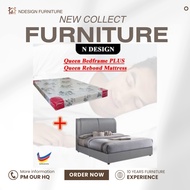 [N Design] Queen Bed frame with Queen Mattress / Katil Queen Murah / Queen Tilam Murah / 床架 / Katil 