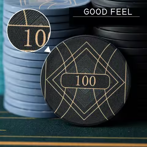 10pcs/Lot 10g Ceramic Texas Hold'em Poker Chips Professional Casino Entertainment European Poker Chi