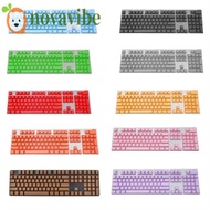 NOVAVIBE Mechanical Keycaps Transparent ABS Mechanical Keyboard 61/ 87 980k Colorful Backlit Key Cap