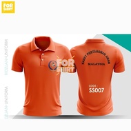 [READY STOCK] TSHIRT KADET PERTAHANAN AWAM SEKOLAH APM COLLAR DAN GRIP FABRIK COTTON SEJUK DAN LEMBU