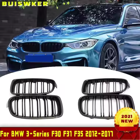 F30 F31 Real Carbon Fiber Front Bumper Grilles For BMW 3 Series F30 F31 316i 318i 320i 328i 330i 335