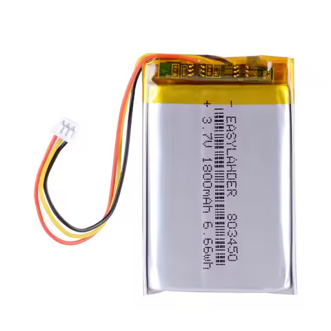 3.7V 1800mAh 803450 Lithium Polymer Rechargeable Battery JST 1.25mm 3pin connector For GPS Corsair V
