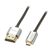 LINDY 林帝 鉻系列 極細型 A公對D公 HDMI2.0 連接線2M 41682 HDMI訊號線