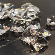DL01-淨透 閃亮天然激光料鑽切白水晶 金工材料不是赫基蒙