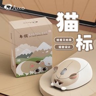 AKKO貓貓鼠標無線靜音女生高顏值可愛滑鼠迷你辦公小巧三模鼠標-布偶貓貓-三模 均碼