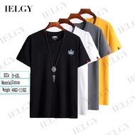 IELGY【S-6XL】Cotton  Men's short-sleeved t-shirt trend casual half-sleeved  tide brand shirt loose large size bottoming shirt