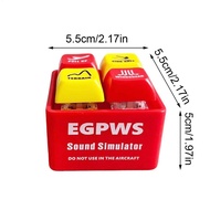 Pilot and Crew Alert Keychain Egpws Warning Sound Simulator Aviation Cockpit Safety Button Glowing E