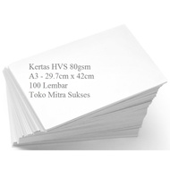 HVS 80GSM A3 and A3+ paper, 100 sheets
