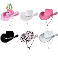 NEXTSS Cowgirl Hat Performance Women Costume Party Sequin Funny Sequin Cowgirl Hats