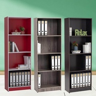 LOFT Design rak buku kabinet buku kayu ECO 4 Tier Filling Cabinet-Sonoma Dark