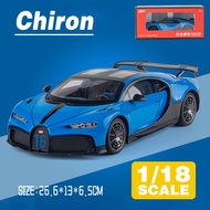 LEO 1:18 Bugatti Chiron Supercar Metal Diecast โมเดล รถอัลลอยด์รถยนต์ของเล่นคอลเลกชันของขวัญสําหรับเ