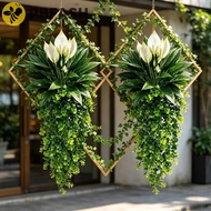 PBFASH Artificial Eucalyptus Hanging Plant, Realistic Simulated Eucalyptus Wall Vine Set, Photograph