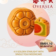 Oversea Golden Starlight With Single Yolk Mooncake 海外天月饼 x4