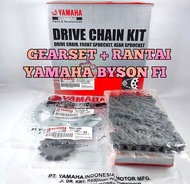 GEAR SET BYSON YAMAHA GIR RANTAI TARIK PAKET KOMPLIT BISON MOTOR GIR SATU SET KUALITAS ASLI ORIGINAL