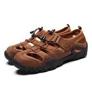 Genuine Leather Men Sandals Casual Leather Sandals For Men Beach Male Sandals