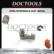 SPARE PART BG328 : STARTER PAWL W/SPRING & CLIP - METAL BRUSH CUTTER MESIN RUMPUT PARTS FR3001