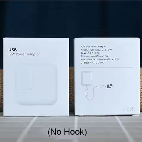 60Pcs White cardboard packing box 12W 20W 30W Power Adapter Packaging Box For Apple Iphone Charging 