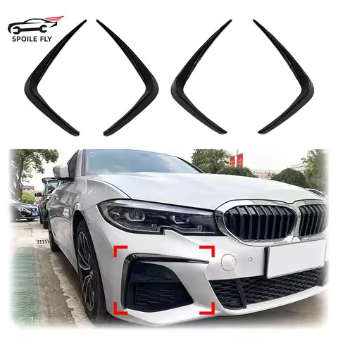 2019 To 2021 For BMW G20 G28 318i 320i 325i 330i 330d 330e Car Front Bumper Lip Spoiler Fog Lamp Cov