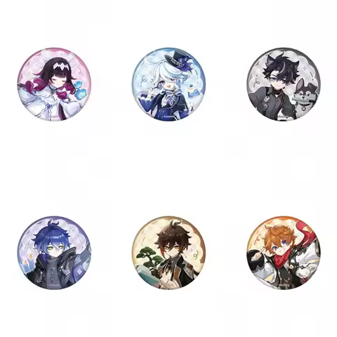58mm Game Genshin Impact‌ Childhood Dream Series Cosplay COSTUME Badge Pin SPTE Tinplate Brooch﻿ Pro