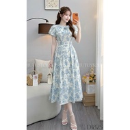 Long Round Neck Floral Design Dress TuTu Store Party Dress Code D1875