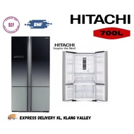 [DELIVERY KL, KLANG VALLEY ONLY] HITACHI INVERTER 4 DOOR FRIDGE 700L R-WB850P5M (XGR)