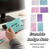 LANFENG Erasable Badge Sticky Notes, Erasable Wipeable Erasable Notepad, Notepads Badge Sticky Notes