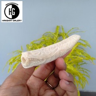 pipa once klokotan tulang iga duyung ukir naga D866