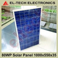 80WP 18V 35x550x1000mm Solar Cell Panel Tenaga Matahari Surya Poly CL