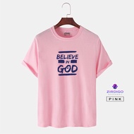 Believe In God Navy Text Print Premium Quality T-Shirt Distro Short Sleeve T-Shirt