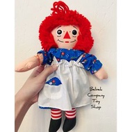 1987年 Playskool raggedy Ann &amp; Andy doll 古董玩具 12吋 布偶 安娜貝爾 娃娃