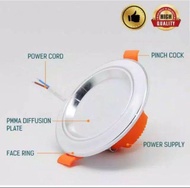 Lampu downlight LED 3 warna white-warm-semu 5watt