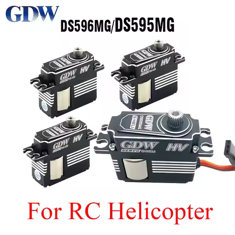 GDW RC Servo DS596MG DS590 15kg Medium Metal Shell Steel Gear Digital Coreless Steering Gear For 70E