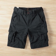 American Retro Camouflage Outdoor Overalls Large Size Cropped Pants Ami Khaki Washed Distressed Casu