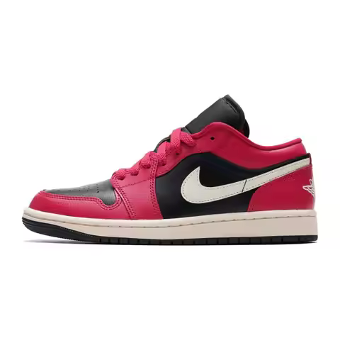 Nike Women's Shoes Air Jordan Aj1 Black and Red Sports Basketball Casual Shoes Dc0774-605