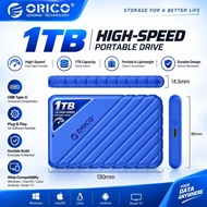 ORICO 1TB Portable External HDD Hard Drive USB 3.0 Type-C High Speed 2.5" Mobile Storage + USB-C Cab
