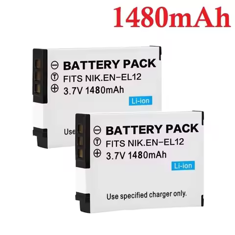 ENEL12 EN EL12 Battery 1480mAh for Nikon CoolPix S610 S610c S620 S630 S710 P300 P310 P330 S6200 S940